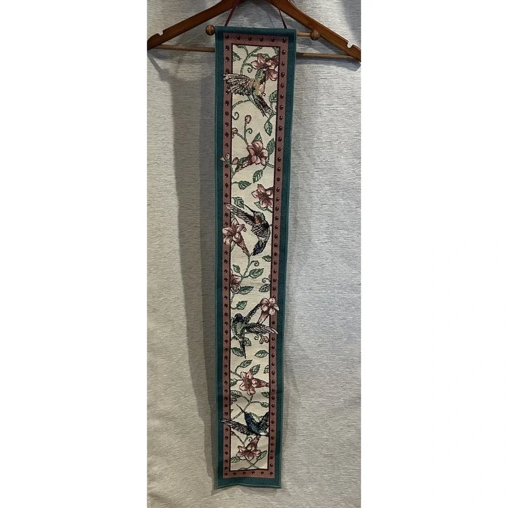 Tomasa Cornejo Vintage Hummingbird Bell Pull Wall Tapestry 41in Made in USA